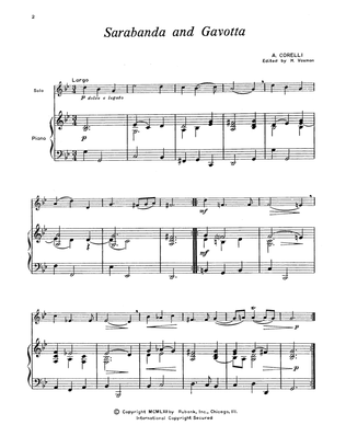Sarabande And Gavotte, Op. 5