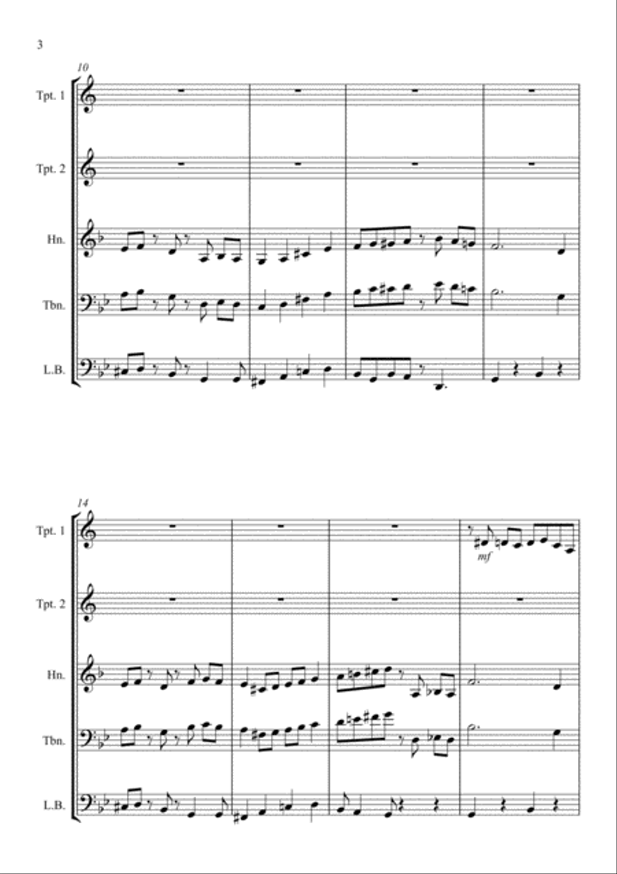 Suave - for Brass Quartet Brass Quartet scores gallery preview page 4