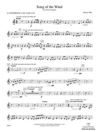 Song of the Wind: (wp) 1st B-flat Trombone T.C.