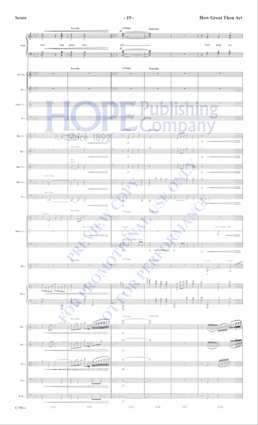 How Great Thou Art Choir scores gallery preview page 20