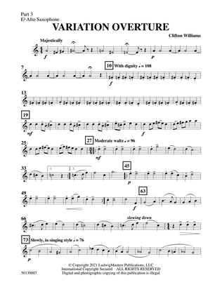 Variation Overture: Part 3 - E-flat Alto Saxophone