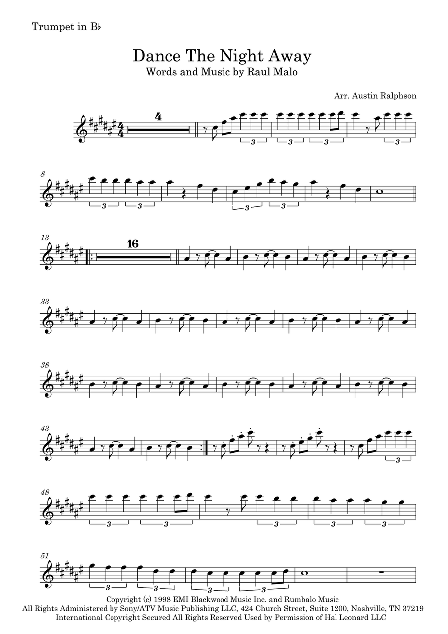 Dance The Night Away Small Ensemble scores gallery preview page 3