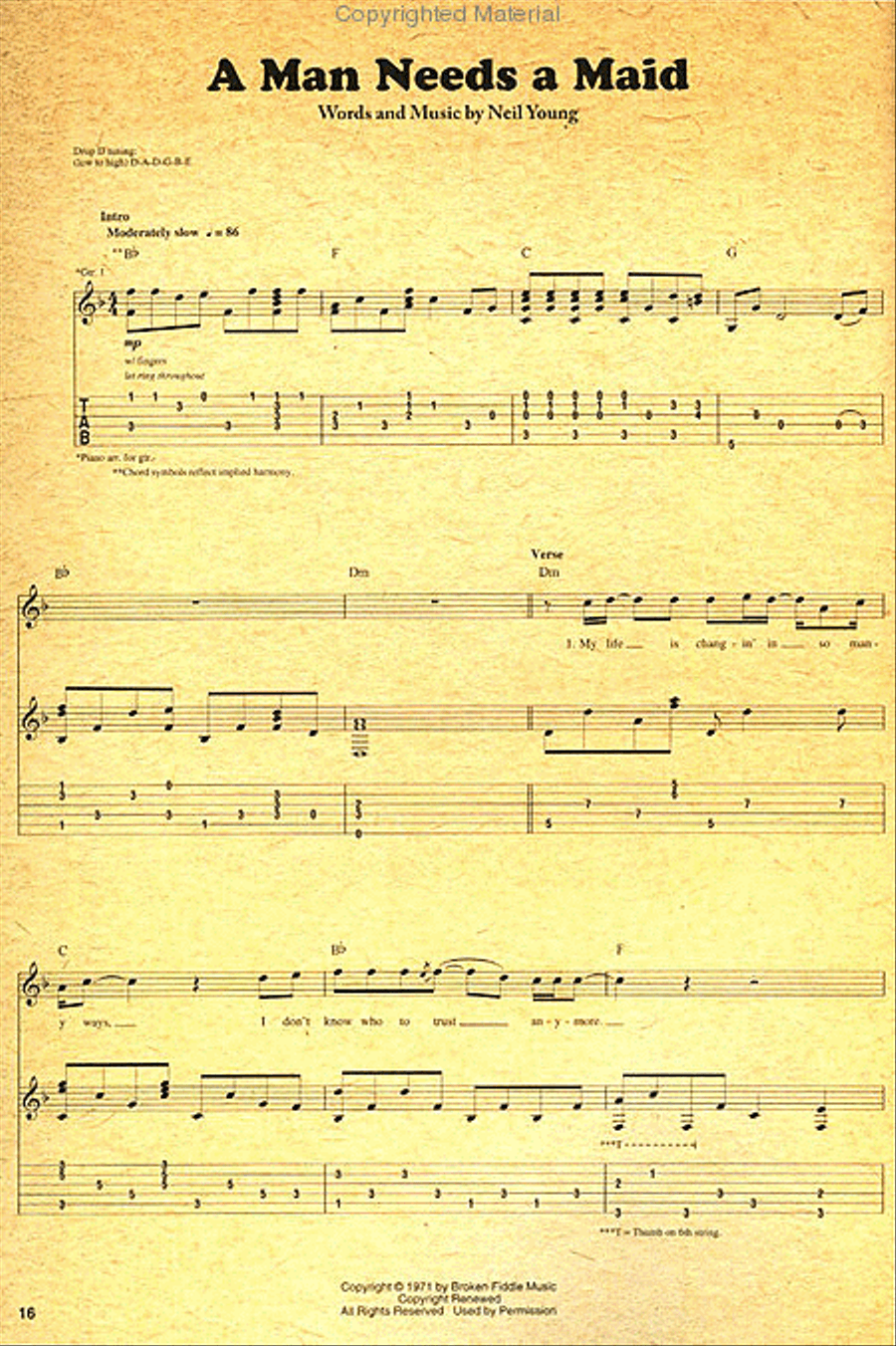 Neil Young - Harvest Electric Guitar scores gallery preview page 2