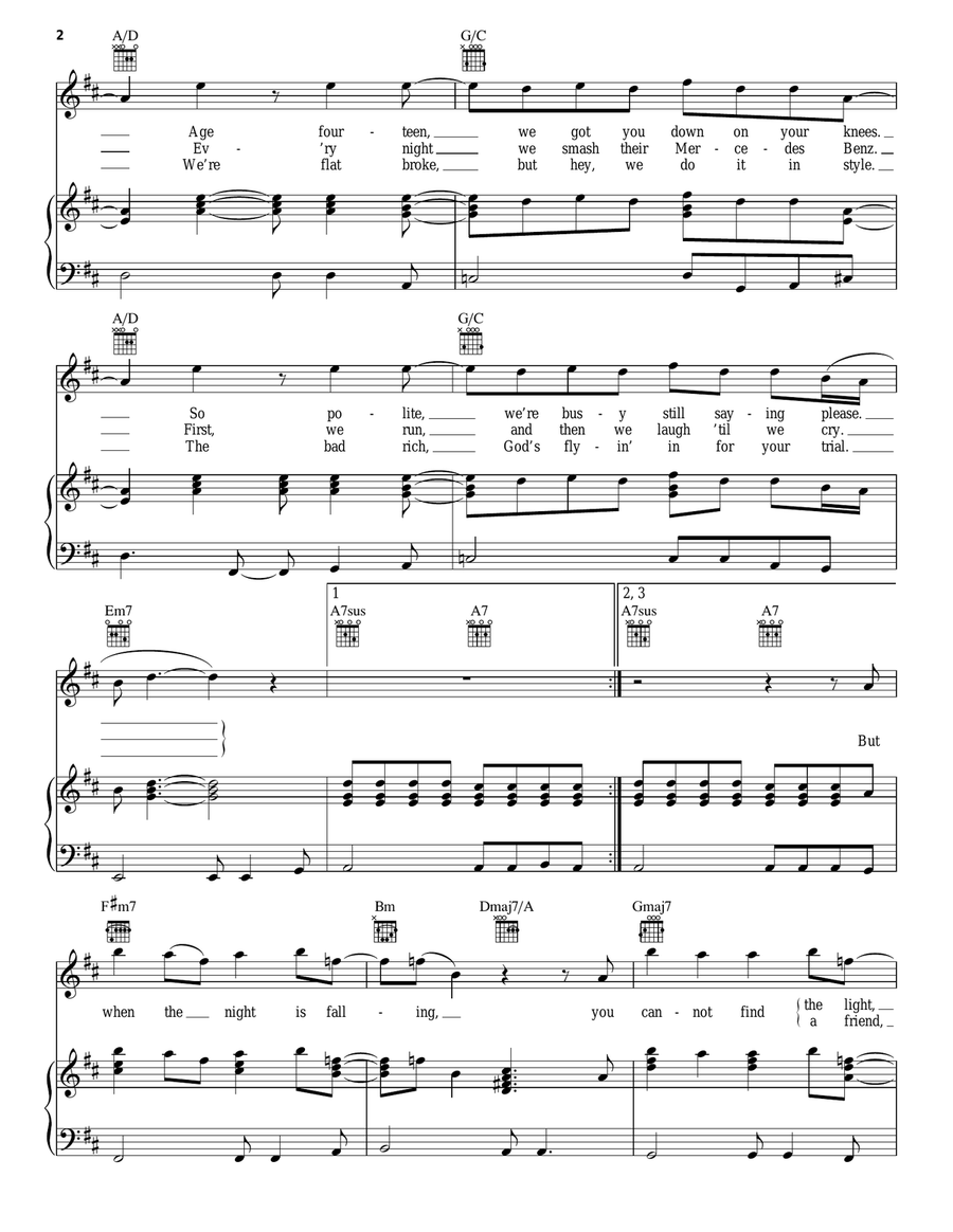 You Get What You Give Piano, Vocal, Guitar scores gallery preview page 2