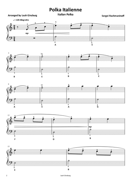 Polka Italienne (Italian Polka) by Sergei Rachmaninoff