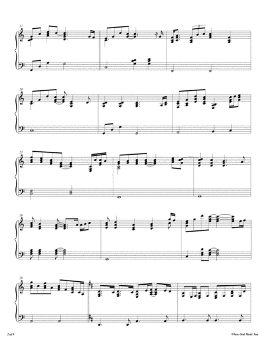 When God Made You When God Made You Piano Solo scores gallery preview page 3