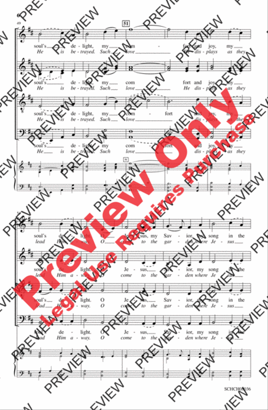 My Song in the Night 4-Part scores gallery preview page 6