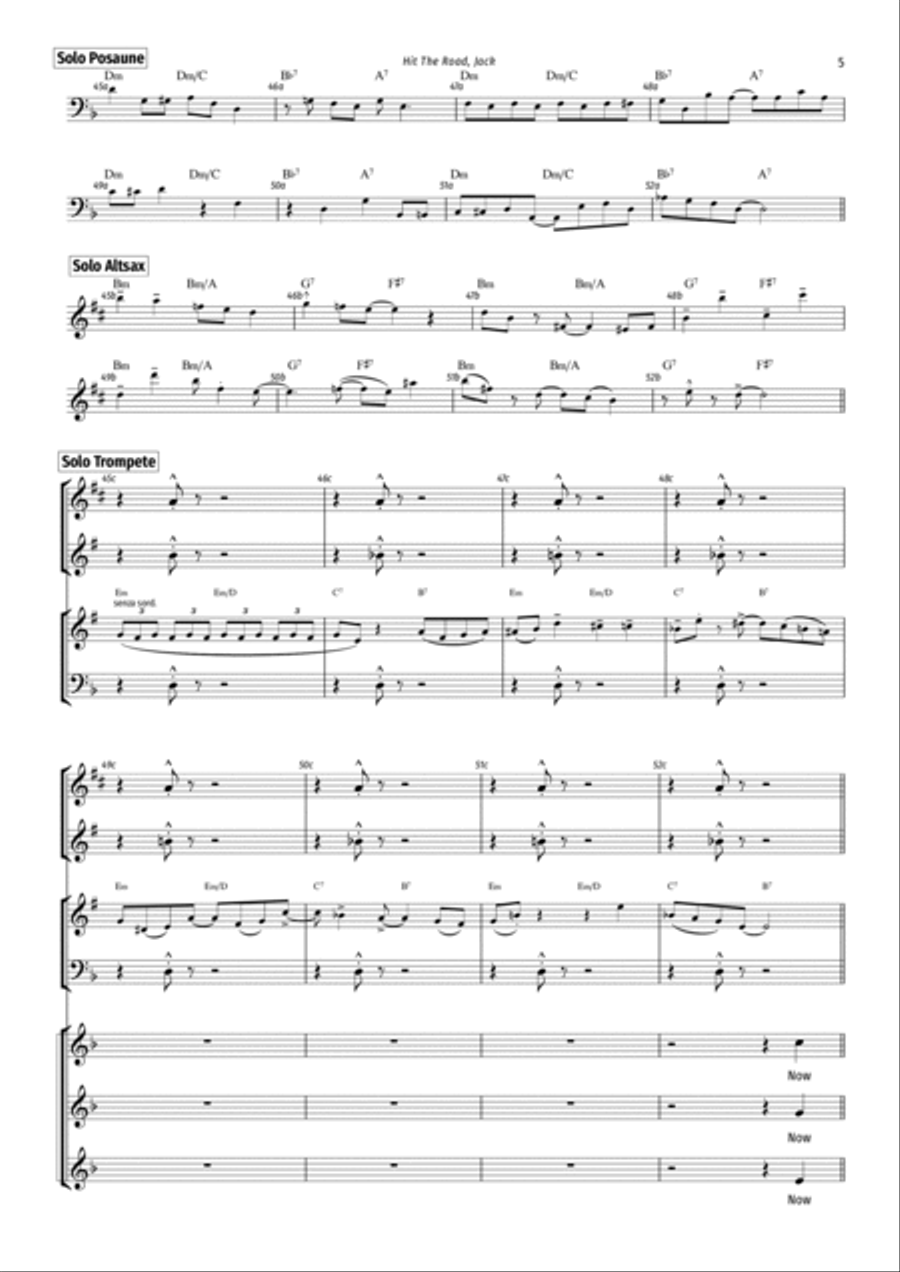 Hit The Road Jack Jazz Ensemble scores gallery preview page 5