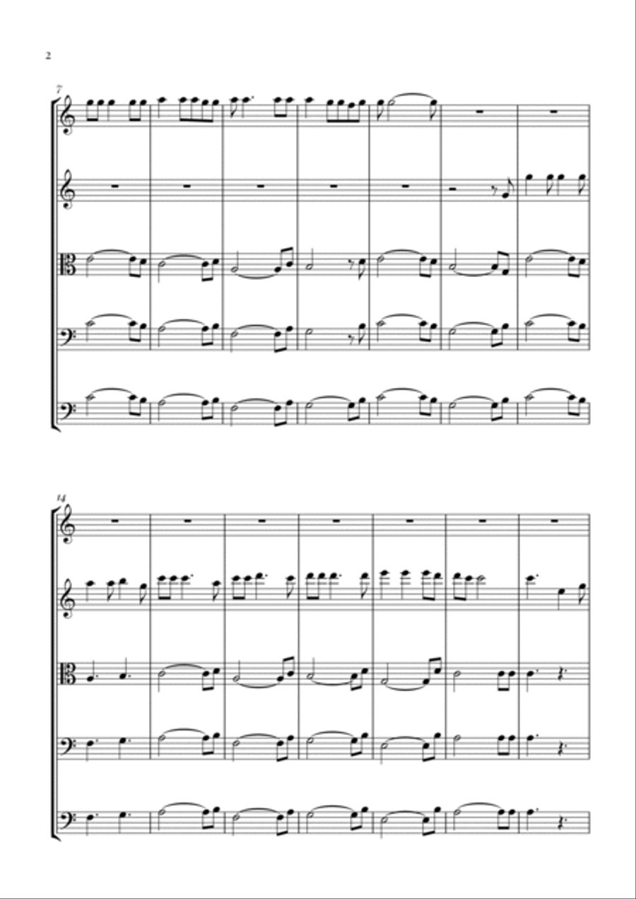 Hallelujah Hallelujah String Quintet scores gallery preview page 2