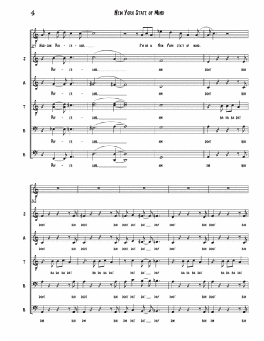 New York State Of Mind Divisi scores gallery preview page 4