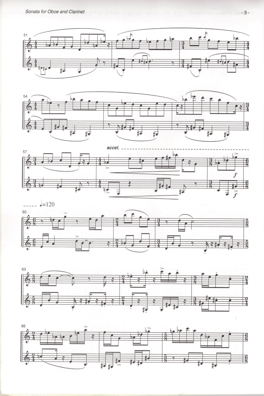 Sonata for Oboe and Clarinet Woodwind Duet scores gallery preview page 4