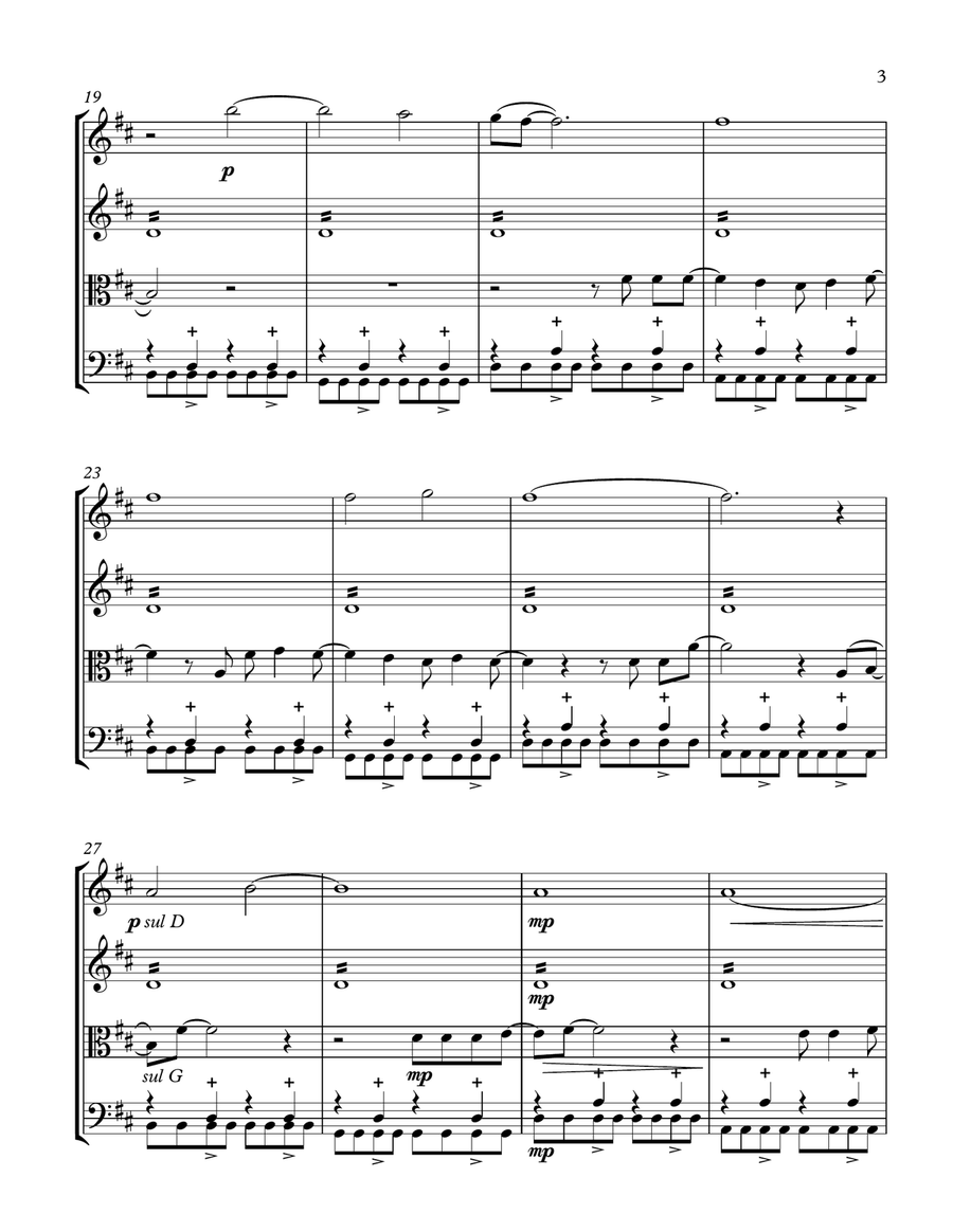 With Or Without You String Quartet scores gallery preview page 4