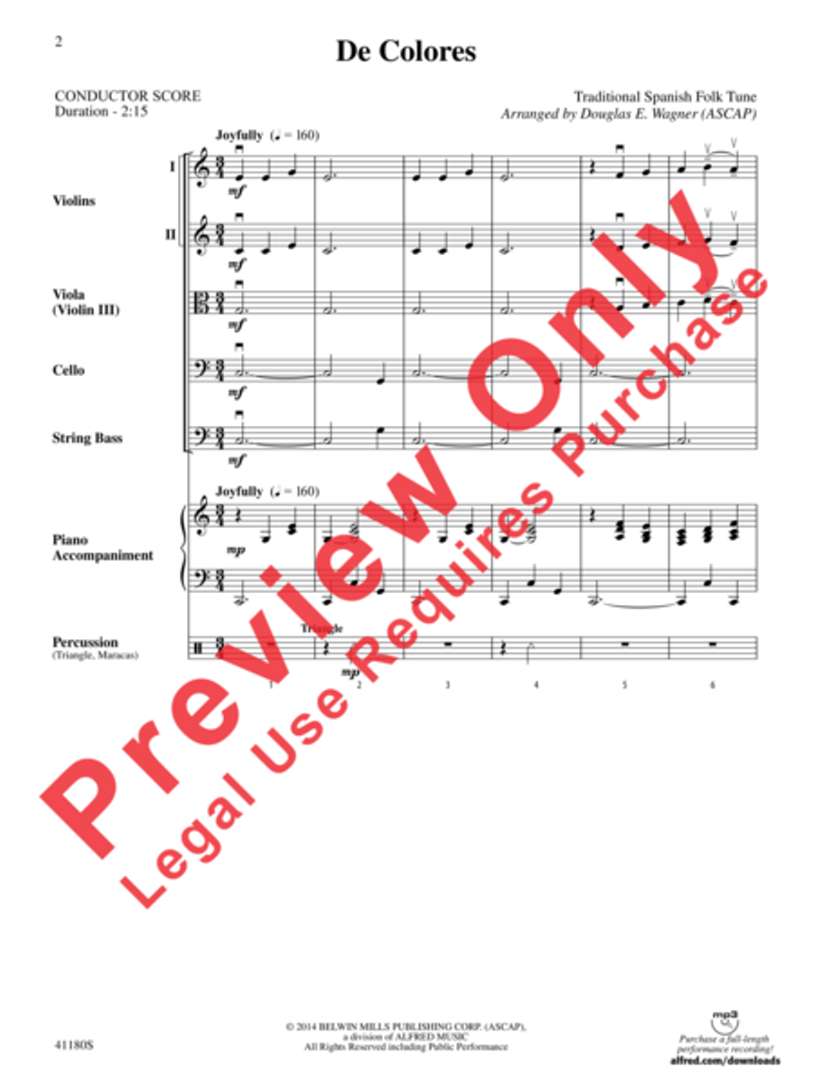 De Colores De Colores String Orchestra scores gallery preview page 3
