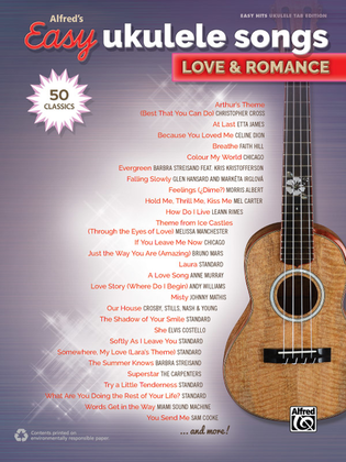 Alfred's Easy Ukulele Songs -- Love & Romance