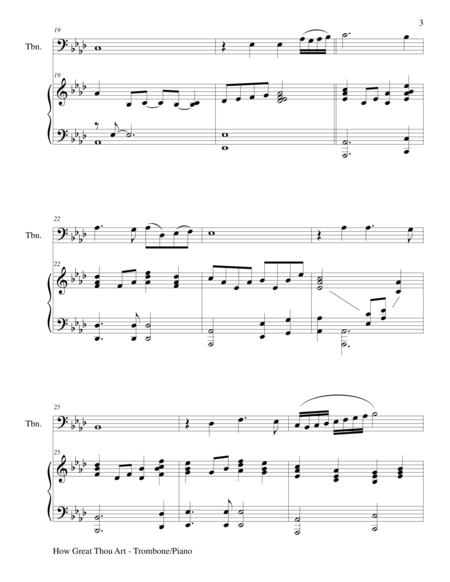 HOW GREAT THOU ART (Trombone/Piano and Trombone Part)