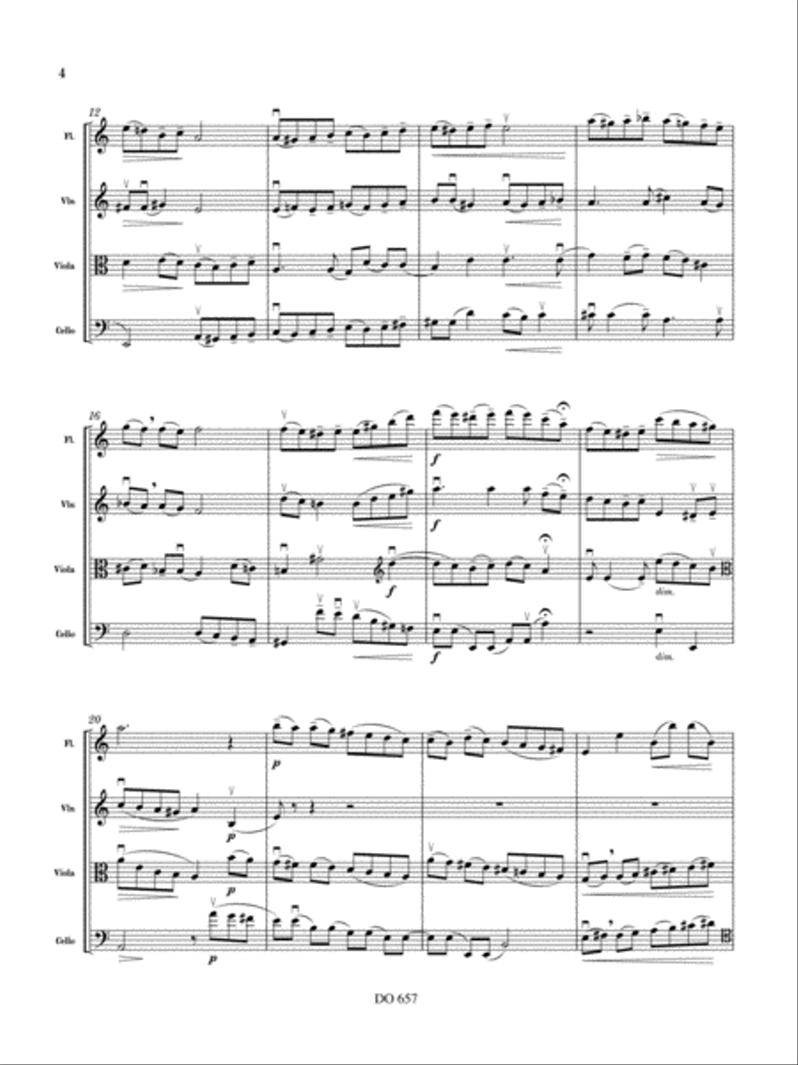 Three Jewish Songs from the Ghetto Flute scores gallery preview page 4