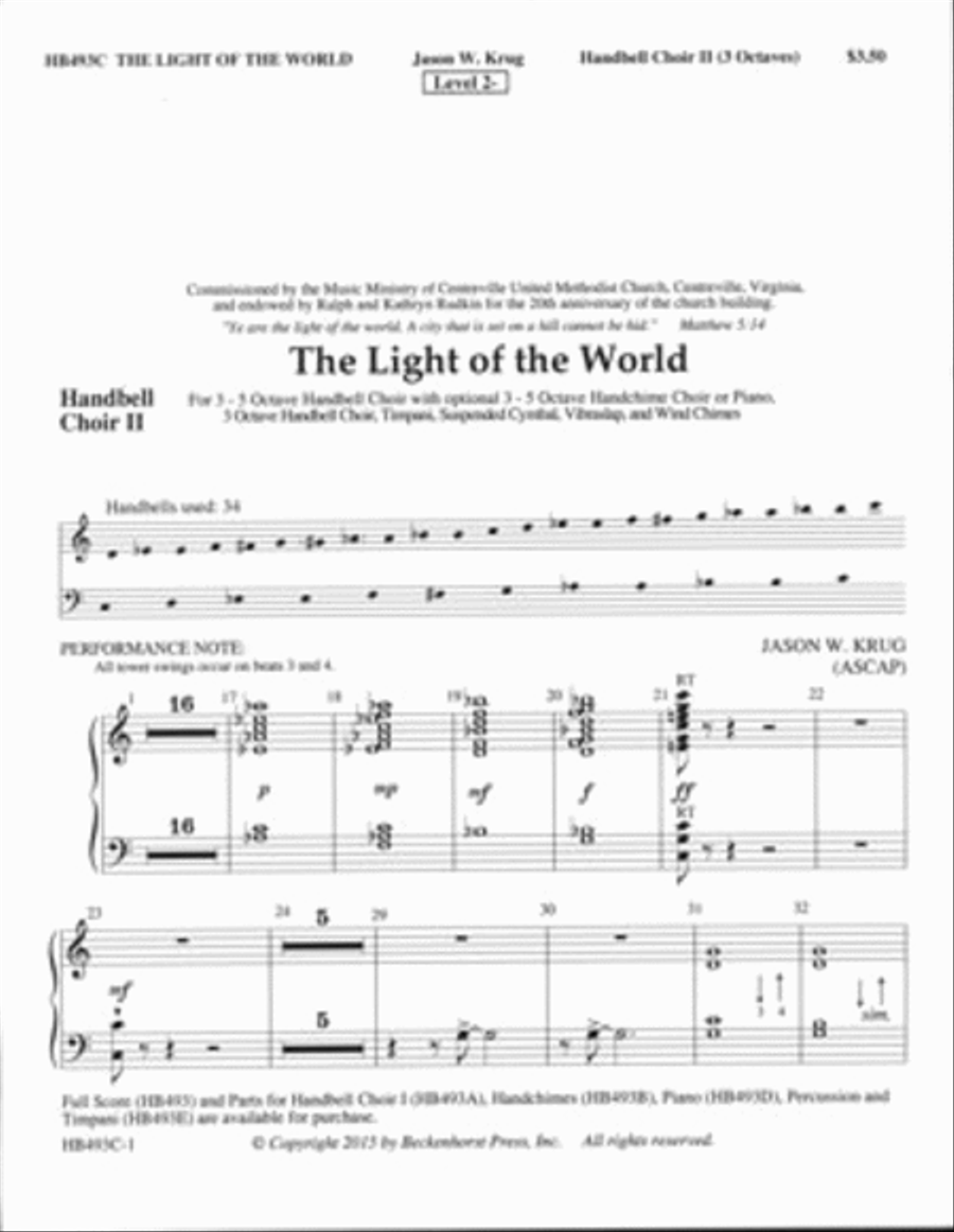 The Light of the World - handbell choir II Handbell Choir scores gallery preview page 1