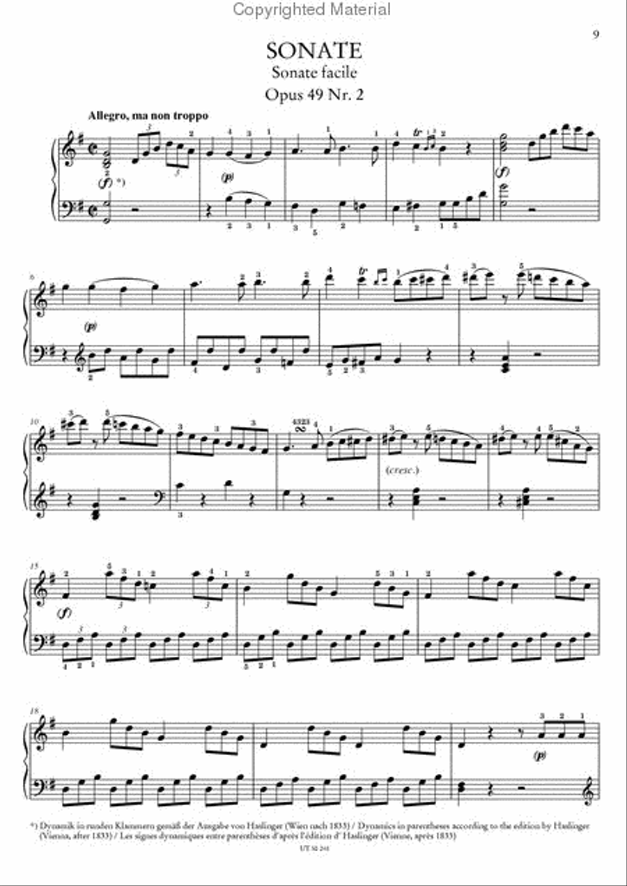 Piano Sonatas, Op. 49/1, 2 Chamber Music scores gallery preview page 3