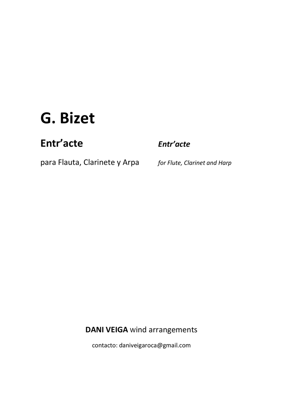 Carmen Entr'acte for Flute, Clarinet and Harp Small Ensemble scores gallery preview page 2