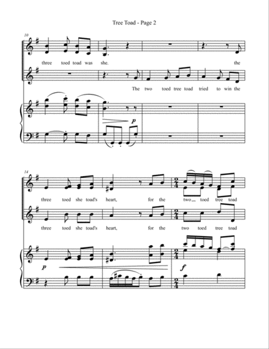 Ten Tone Twisters for SSA Choir & Piano SSA scores gallery preview page 3