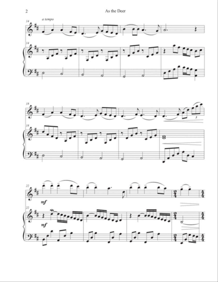 As The Deer As The Deer Violin Solo scores gallery preview page 2