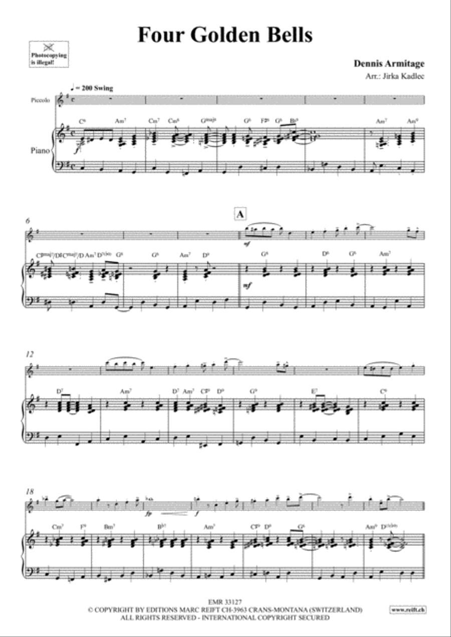 Four Golden Bells Piccolo scores gallery preview page 4