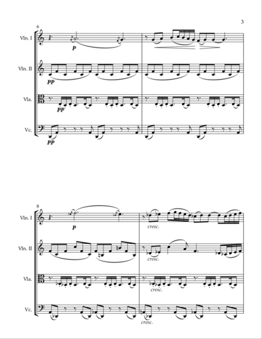 That the Night Be Propitious String Quartet scores gallery preview page 3