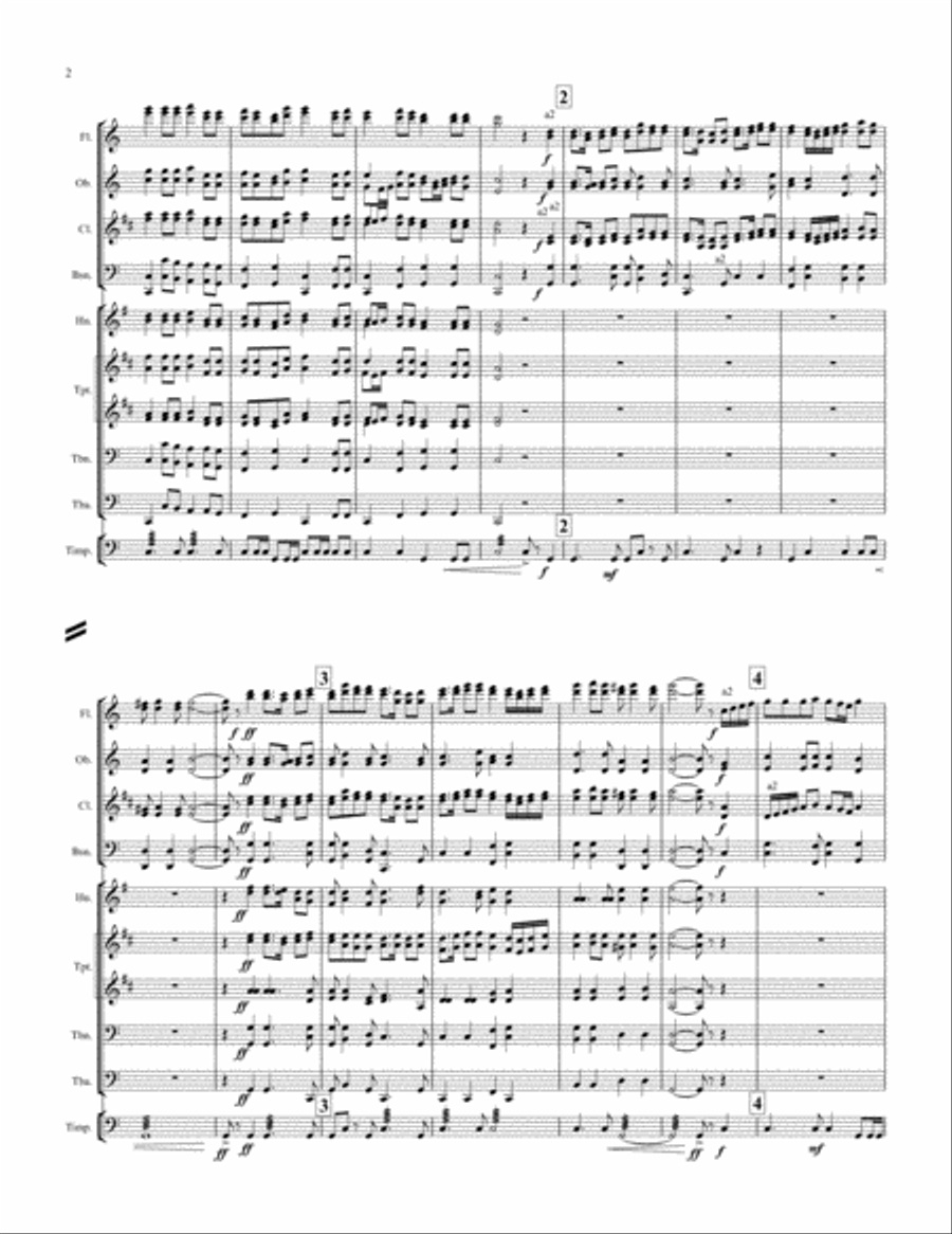 Passameze (from Terpsichore Dances 1612) Large Ensemble scores gallery preview page 2