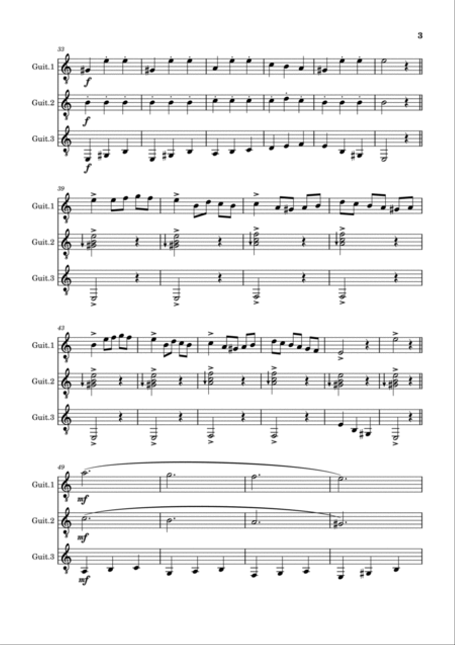 Malagueña Guitar Ensemble scores gallery preview page 3