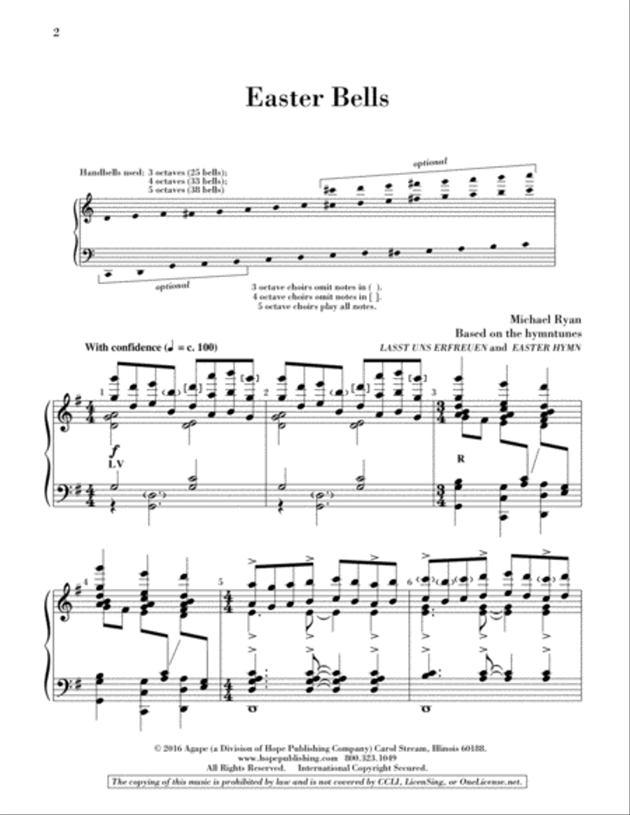Easter Bells Easter Bells 5-Octaves scores gallery preview page 2