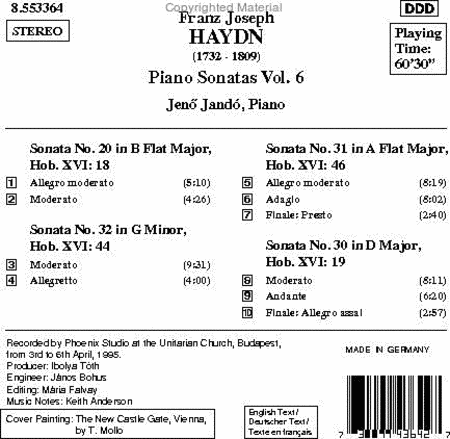 Piano Sonatas Vol. 6 image number null