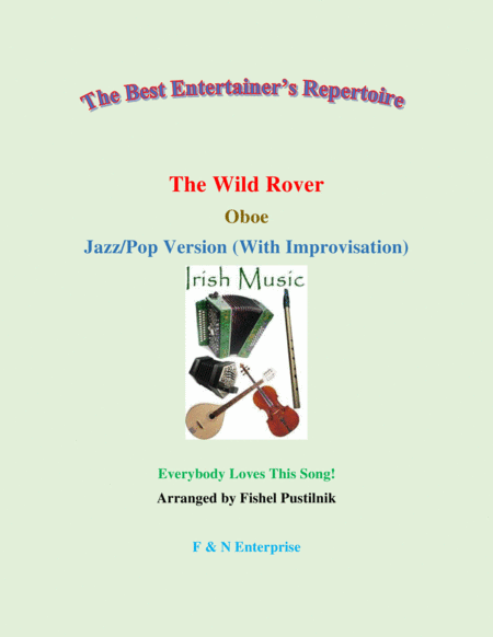 "The Wild Rover" for Oboe (with Background Track)-Jazz/Pop Version with Improvisation image number null