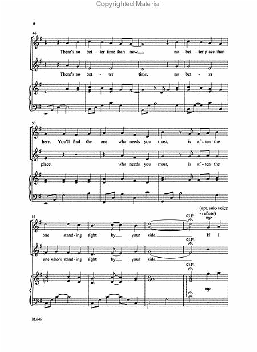 If I Had Three Wishes Unison Choir scores gallery preview page 3