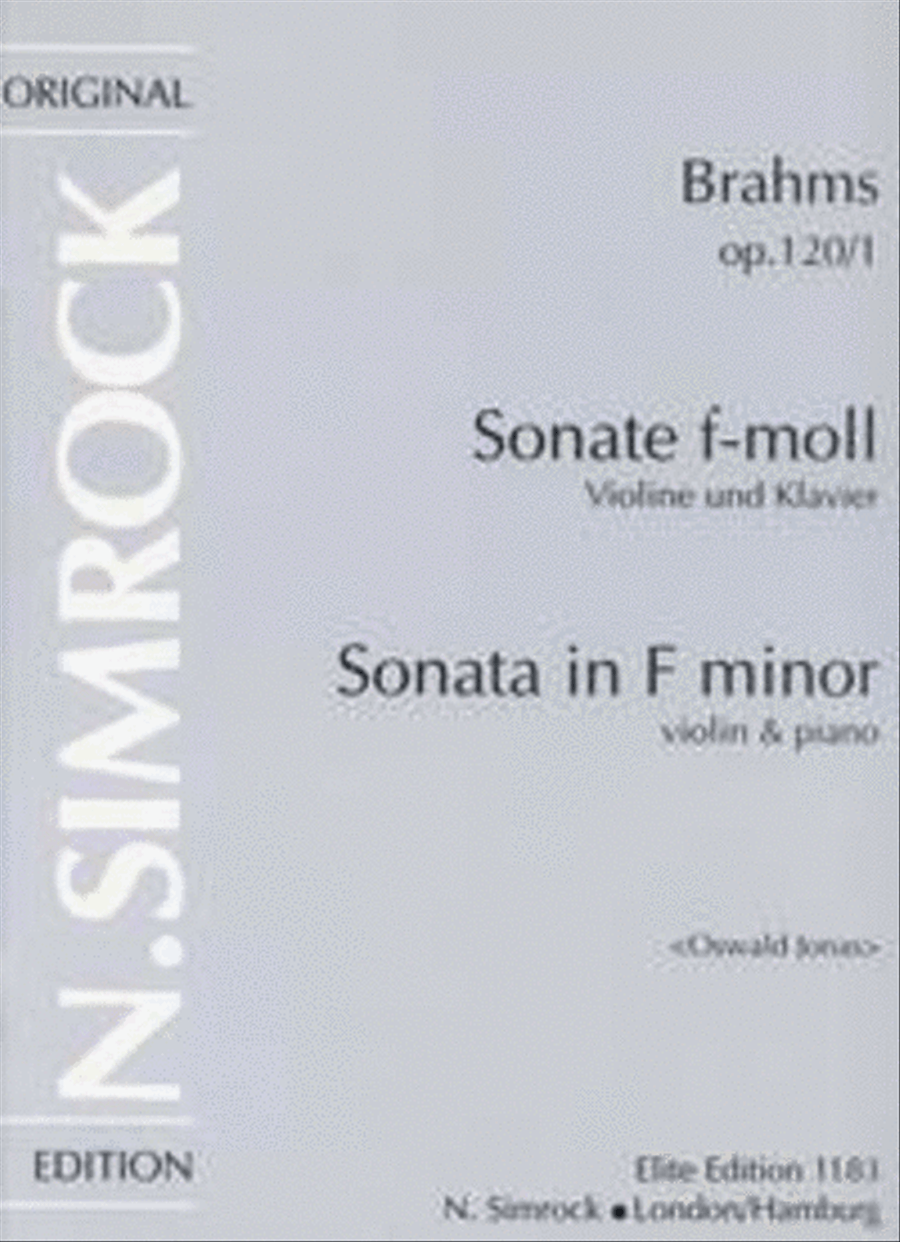 Sonata in F Minor op. 120-1 Clarinet scores gallery preview page 1