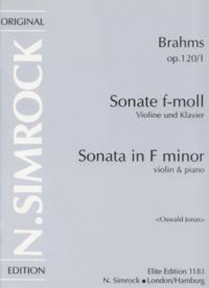 Book cover for Sonata in F Minor op. 120-1