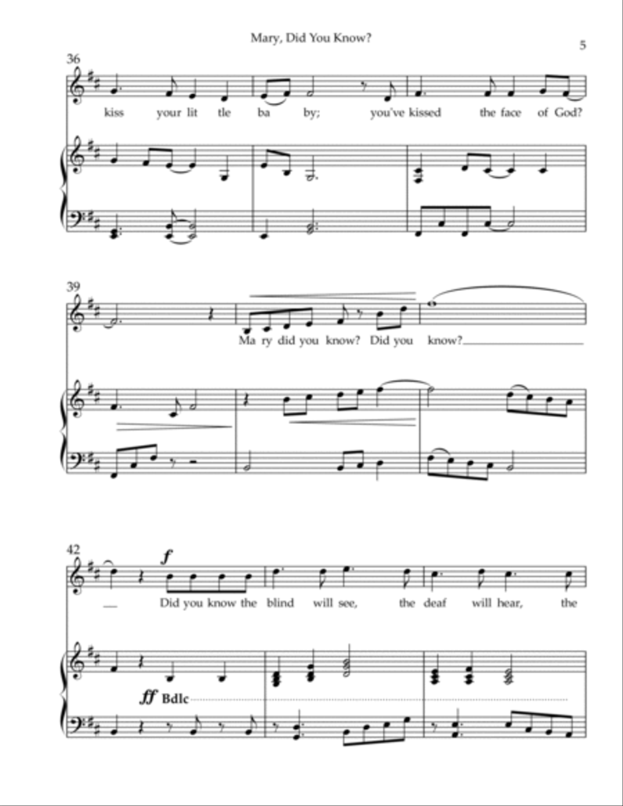 Mary, Did You Know? Harp scores gallery preview page 5