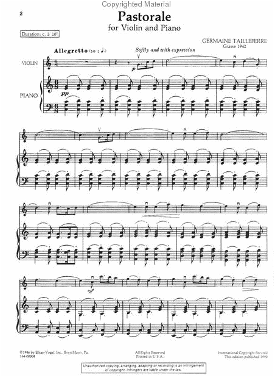 Pastorale Pastorale Chamber Music scores gallery preview page 2