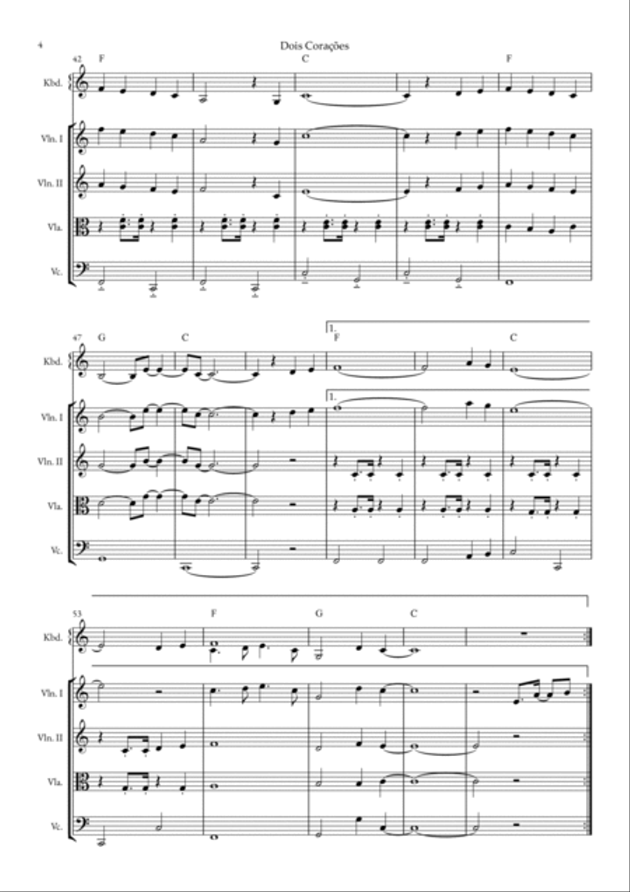 Dois Coracoes Piano, Vocal, Guitar scores gallery preview page 5