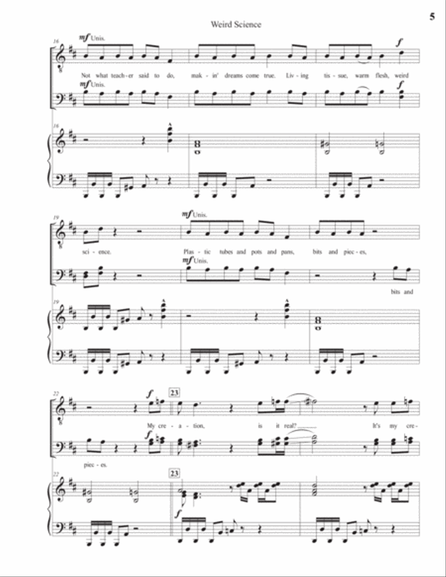 Weird Science 3-Part scores gallery preview page 5