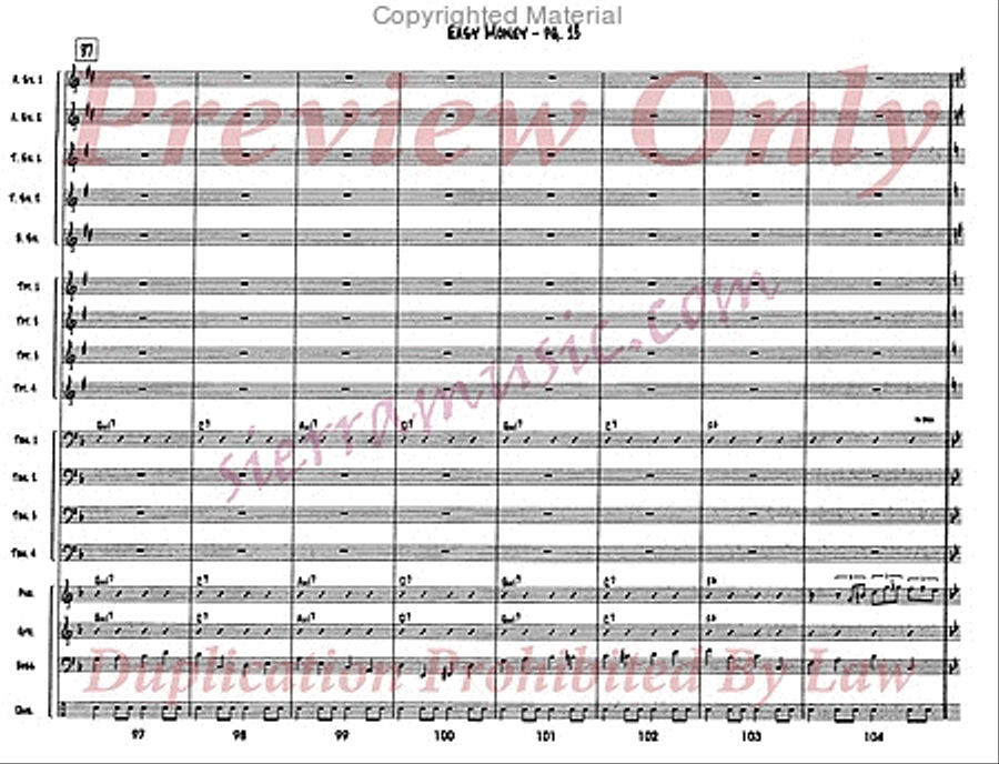 Easy Money Easy Money Big Band scores gallery preview page 14