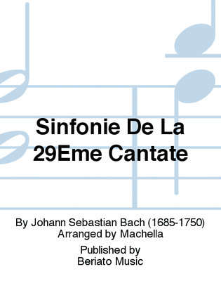 Sinfonie De La 29Ème Cantate