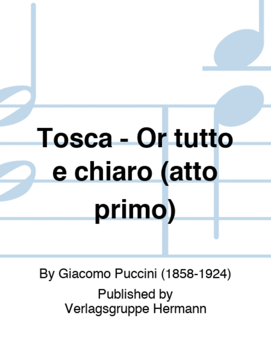 Tosca - Or tutto è chiaro (atto primo) Piano scores gallery preview page 1
