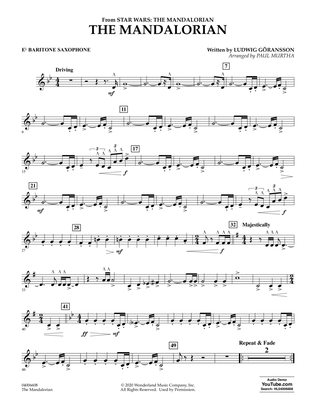The Mandalorian (from Star Wars: The Mandalorian) (arr. Paul Murtha) - Eb Baritone Saxophone