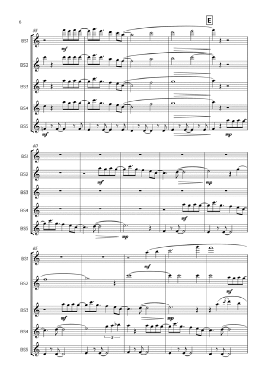 God Only Knows God Only Knows Woodwind Quintet scores gallery preview page 6