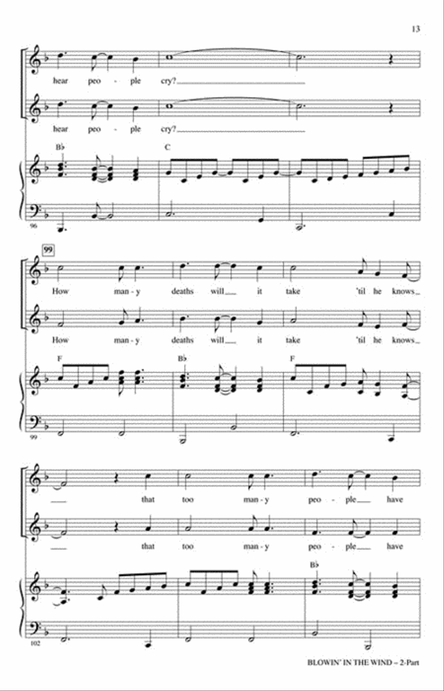 Blowin' in the Wind 2-Part scores gallery preview page 3