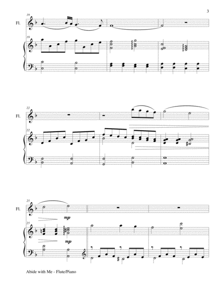 ABIDE WITH ME (Duet – Flute and Piano/Score and Parts) image number null