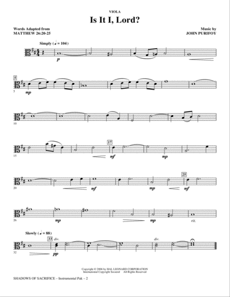 Shadows of Sacrifice - Viola Choir scores gallery preview page 2