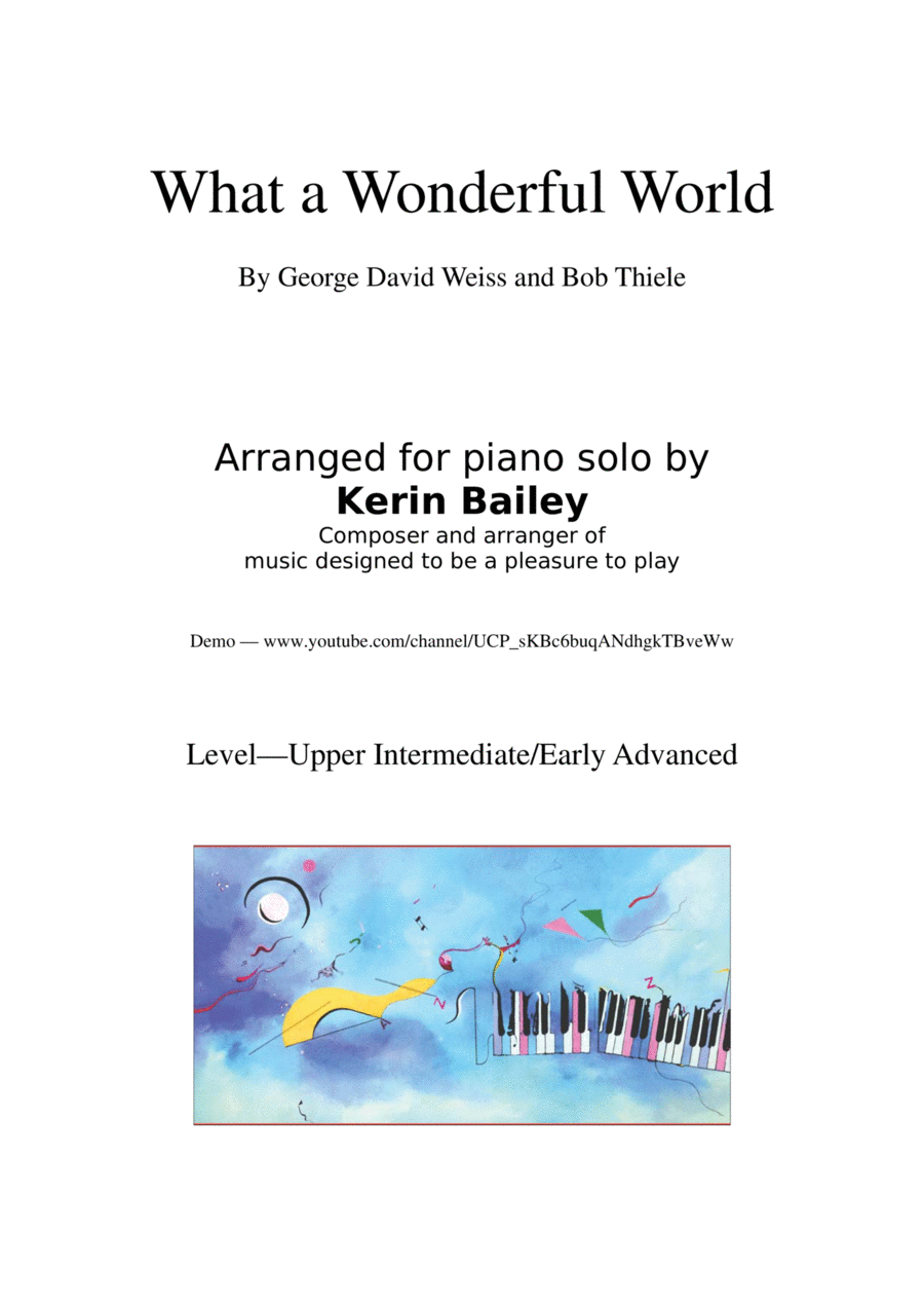What A Wonderful World Piano Solo scores gallery preview page 1