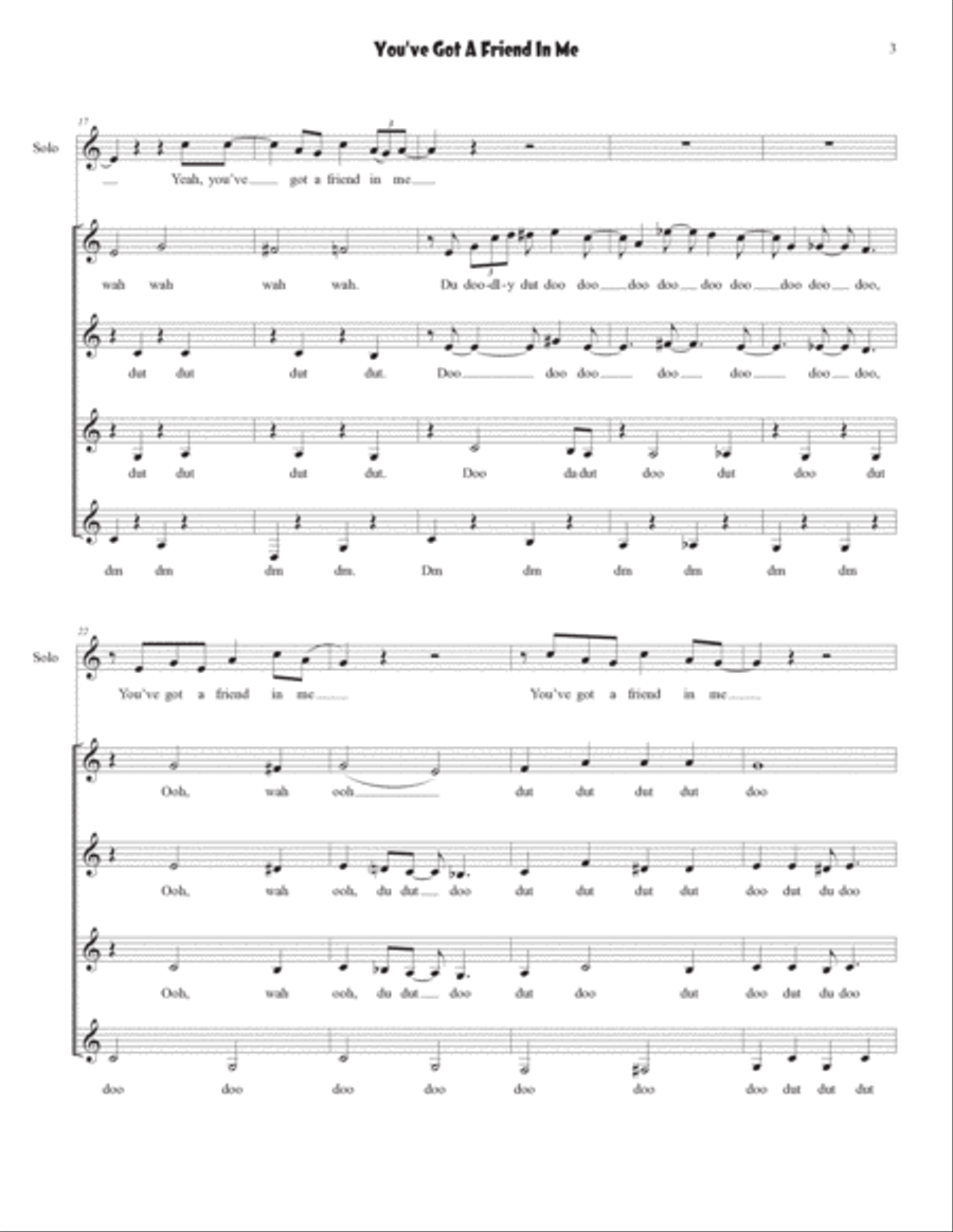 You've Got A Friend In Me SSAA scores gallery preview page 3