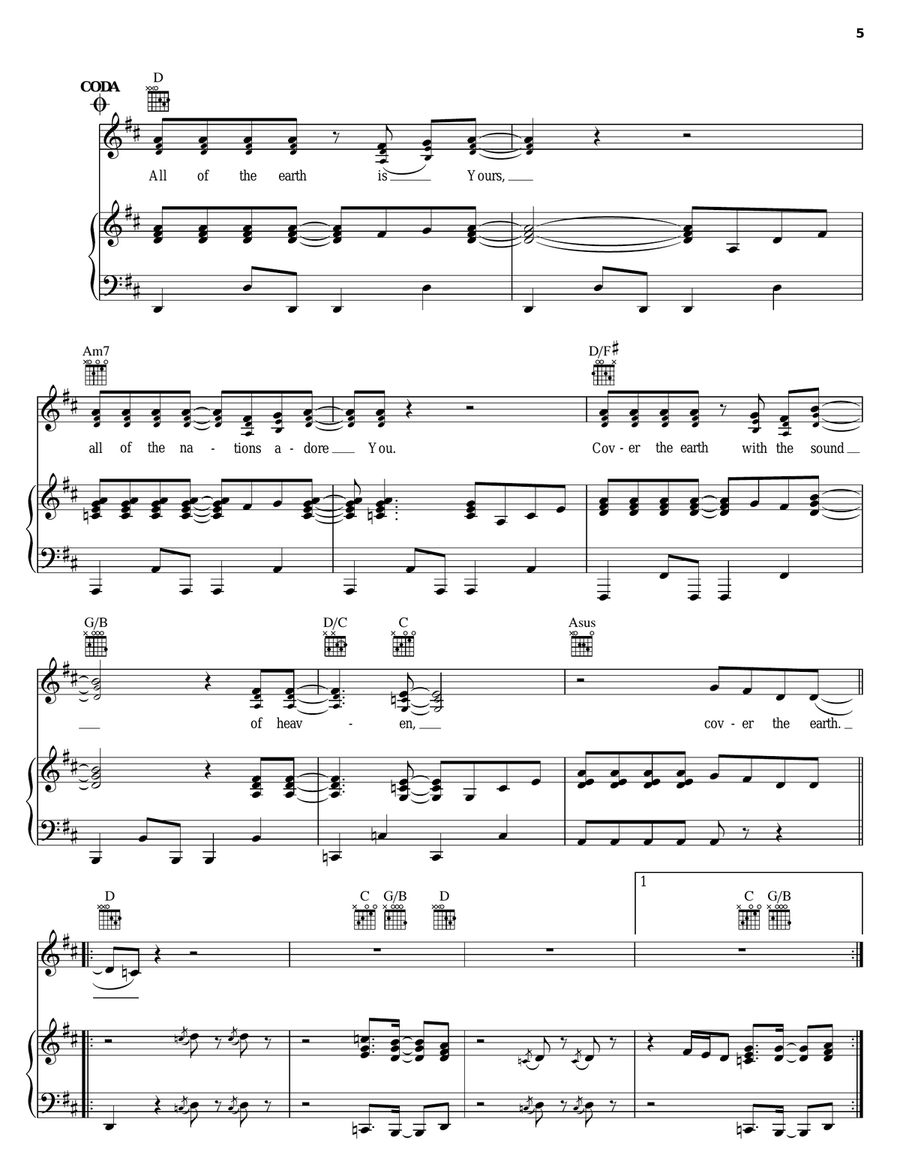 Cover The Earth Cover The Earth Acoustic Guitar scores gallery preview page 5